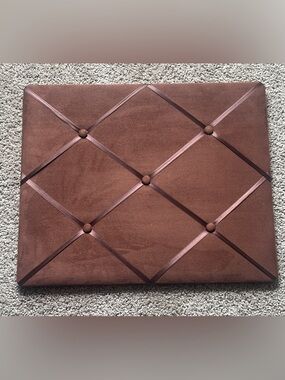 Source Unknown Brown Ribbon Button Memo Board